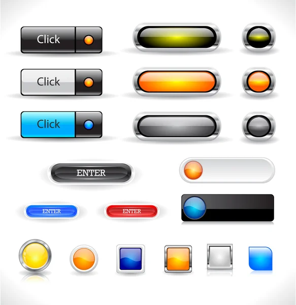 Pack boutons Web — Image vectorielle