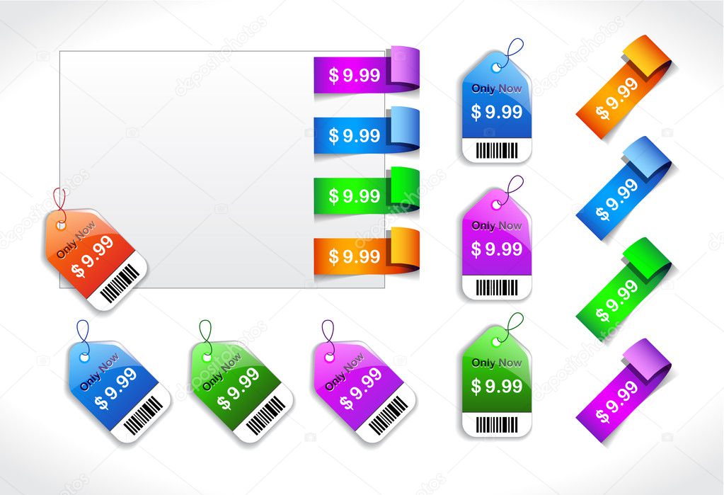 Set of discount sale badges