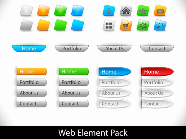 Pack éléments Web — Image vectorielle
