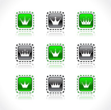 düğmeleri ile kron. vektör