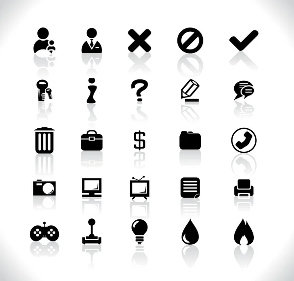 Black icons for web — Stock Vector