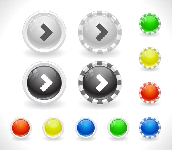 Buttons für das Web. — Stockvektor