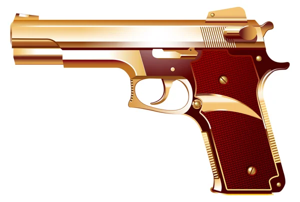Pistolet doré — Image vectorielle