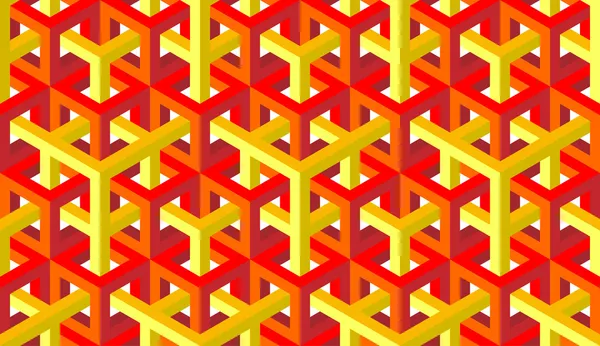 Patroon van gele en rode blokken — Stockvector