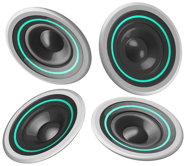 Set of 4 speakers — Stock Vector