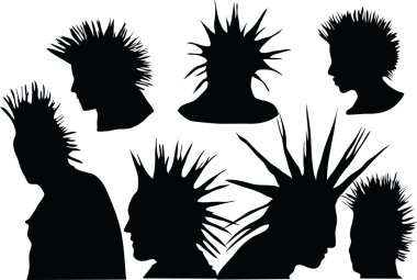 Punk hairstyle clipart