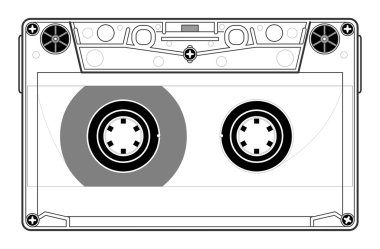 Tape cassette clipart