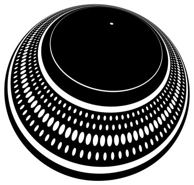 Distorted turntable plate clipart