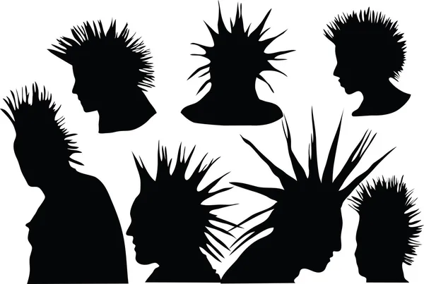 Coiffure punk — Image vectorielle