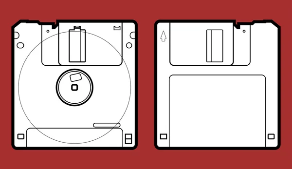 3.5 inch diskette — Stock Vector