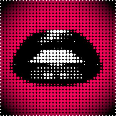 Black lips clipart