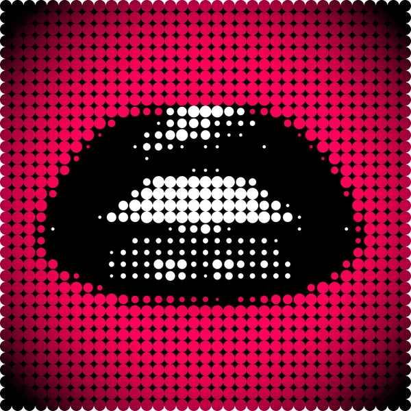 Lèvres noires — Image vectorielle