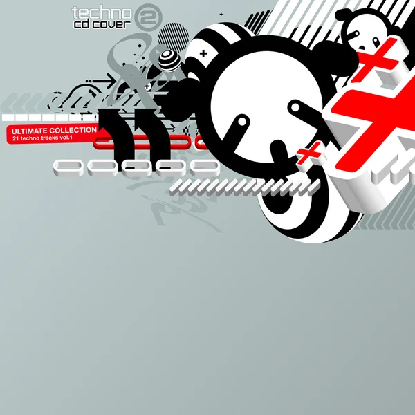 Techno Couverture de CD 2 — Image vectorielle
