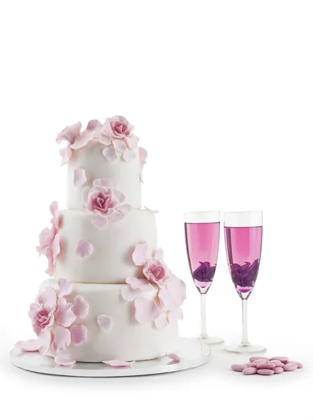 Svatební dort Stock Fotografie