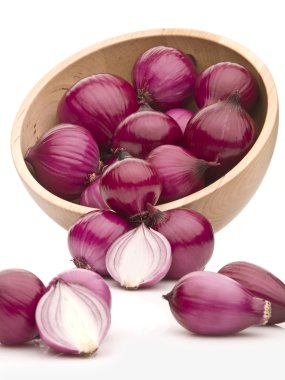 Red Onion On White Background clipart