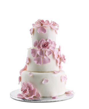 Wedding Cake Isolated On White Background clipart