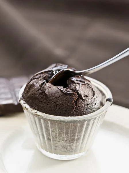 Choklad souffle — Stockfoto