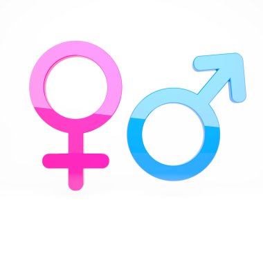 Male and female signs clipart