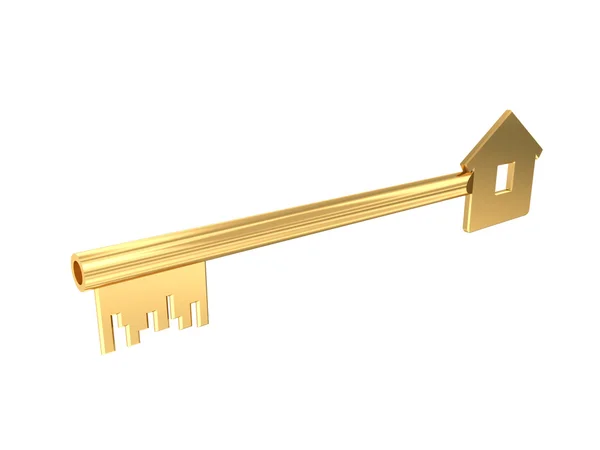 stock image Gold key from a house