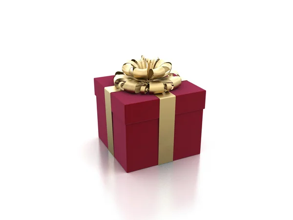Red gift box isolated — Stock Photo, Image
