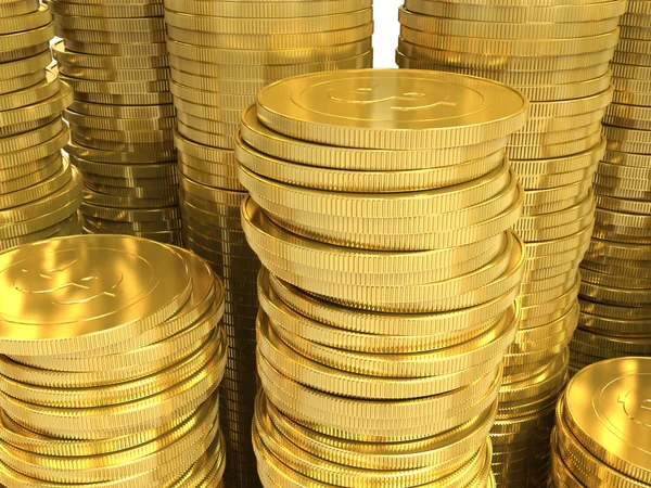 Monedas de oro. Primer plano. — Foto de Stock