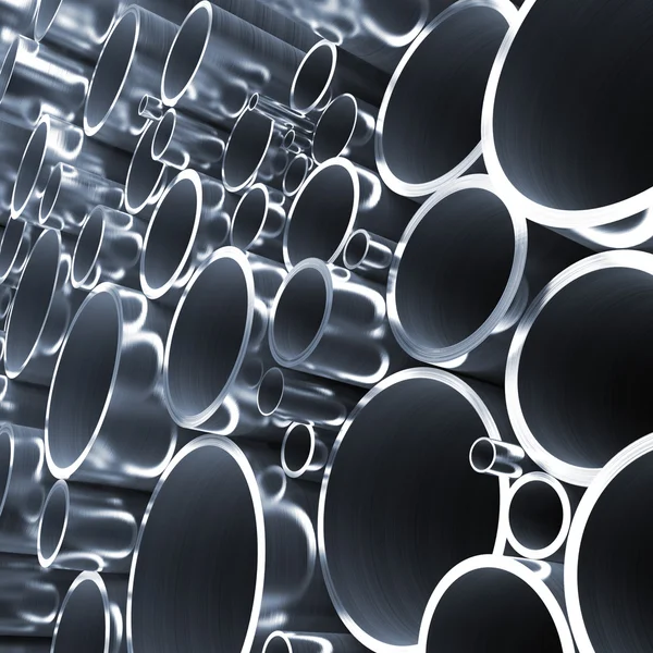 Lote de tubos de acero plegados — Foto de Stock