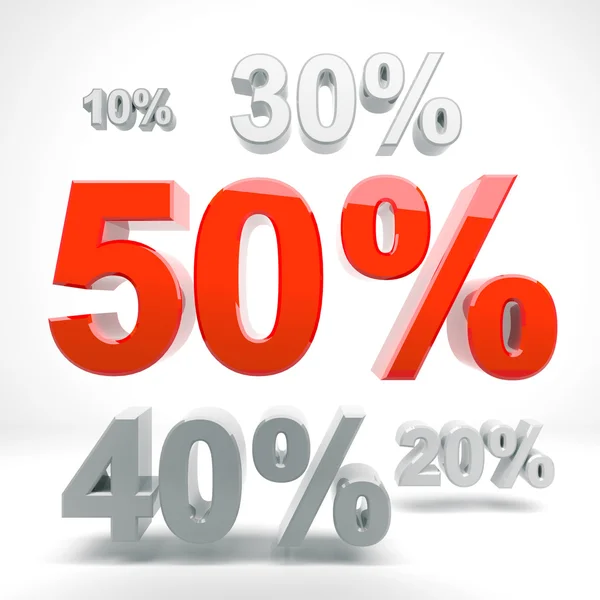 Desconto de 50 por cento — Fotografia de Stock
