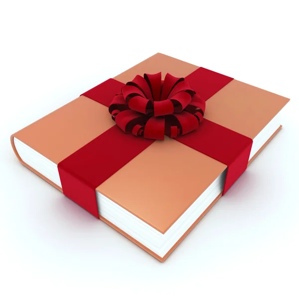 A book is in a gift ribbon — Stock Photo, Image