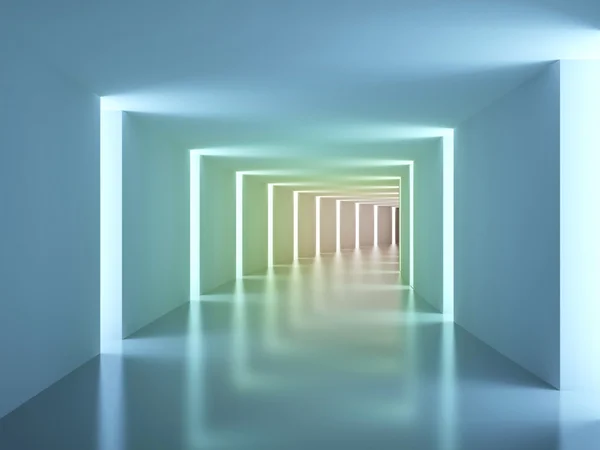 Leerer bunter Korridor. abstraktes Interieur — Stockfoto