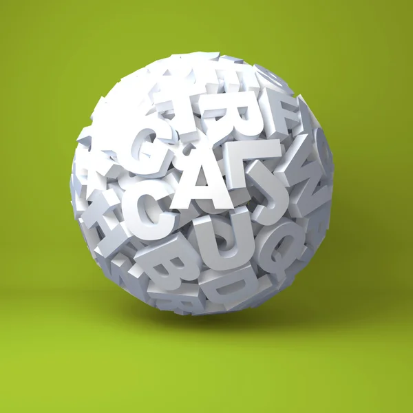 Ball from letters — Stock Photo, Image