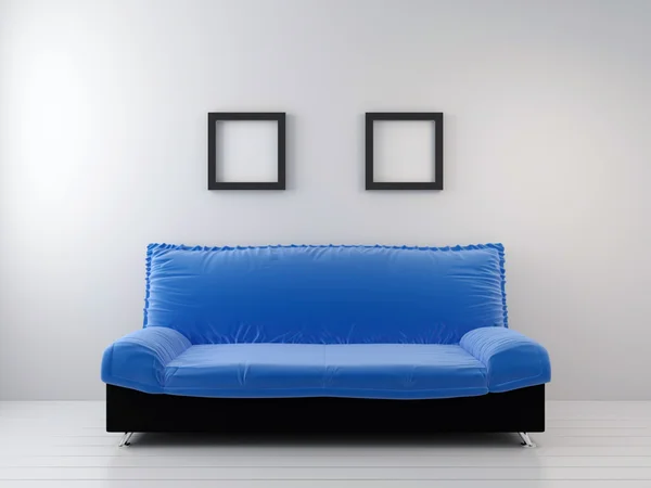 Sofá em uma parede — Fotografia de Stock