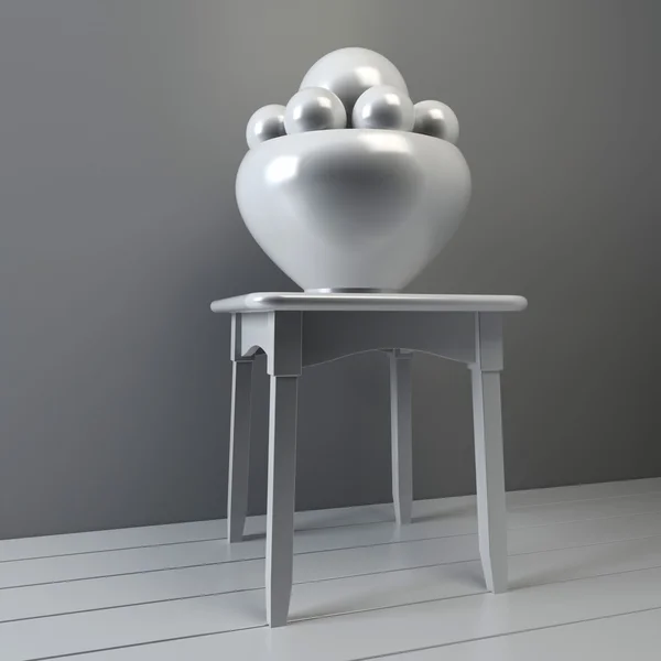 Vase with balls — Stock Photo, Image