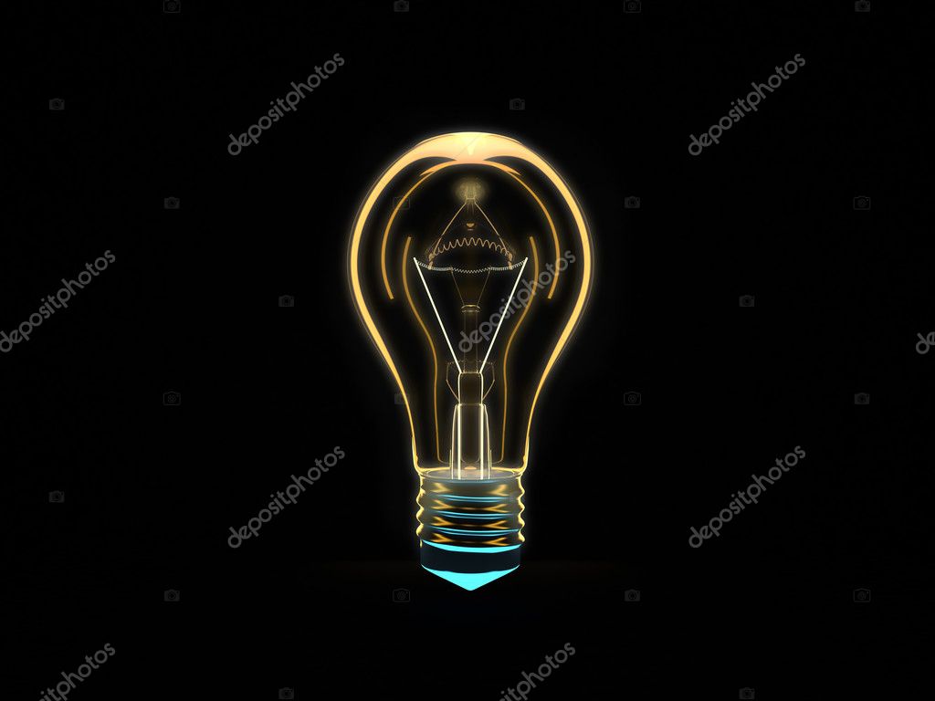 Luminous lamp on a black background Stock Photo by ©balein 5136152