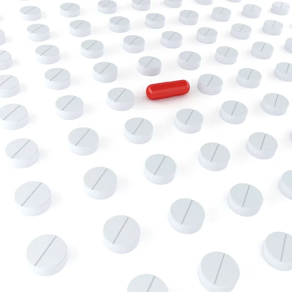 Tabletta fehér alapon — Stock Fotó