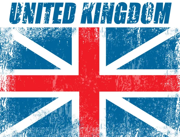 United Kingdom grunge flag — Stock Vector