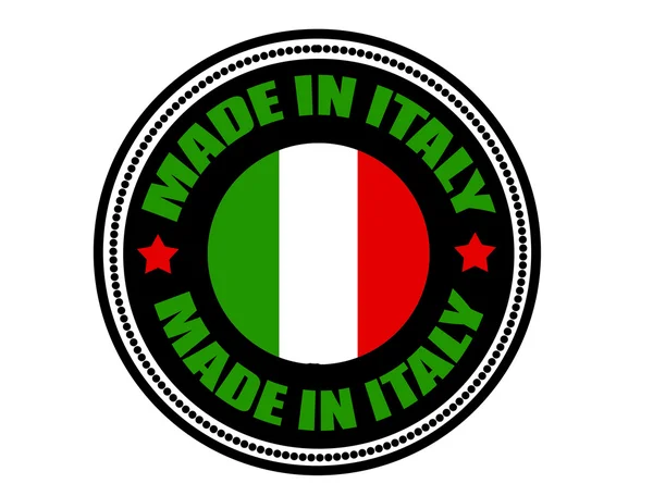Tillverkad i Italien etikett — Stock vektor