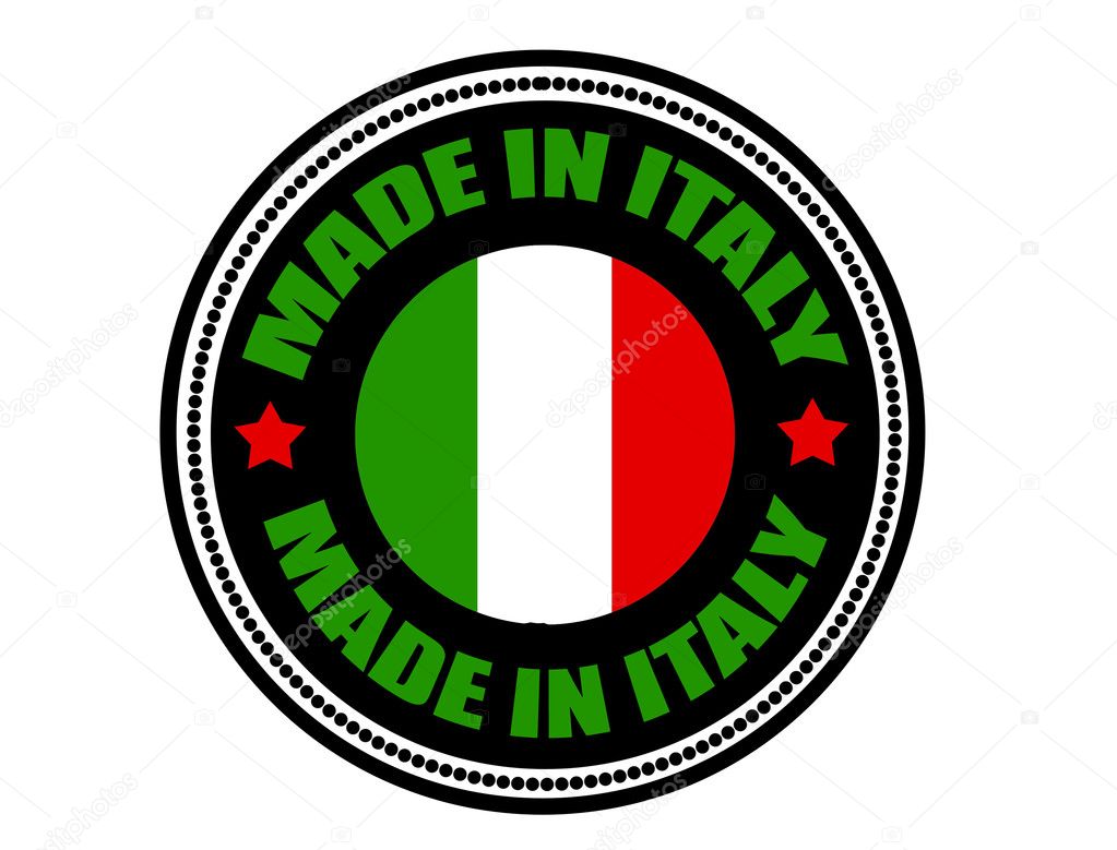 Made in italy label