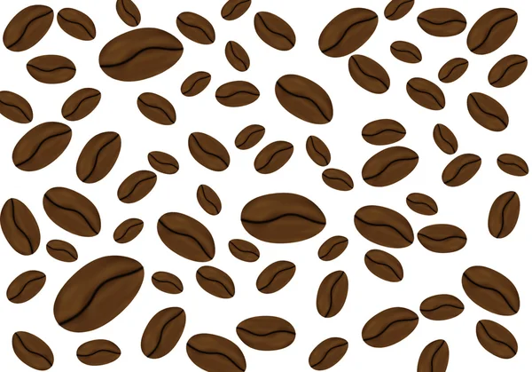 Szemes kávé-minta — Stock Vector