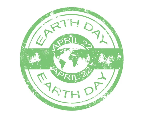 Earth day stamp — Stock Vector