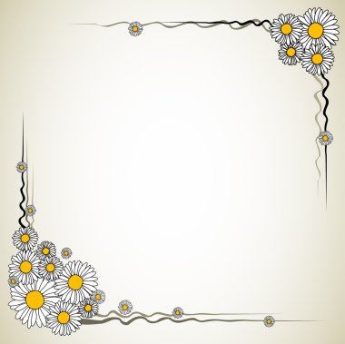 Vector flower frame clipart