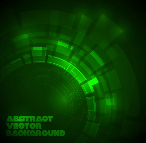 Абстрактний темно-зелений технічний фон — стоковий вектор