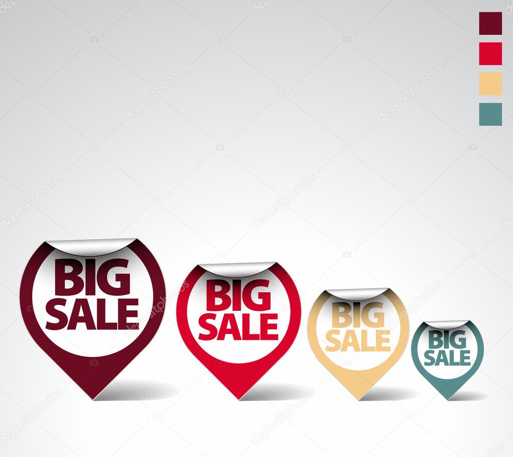 Colorful Round Labels stickers for big sale