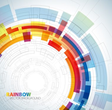 Abstract background with rainbow colors clipart