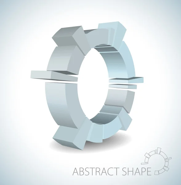 Abstraktní 3d tvar — Stockový vektor