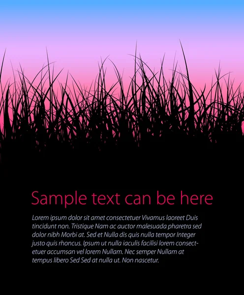 Fond d'herbe vectorielle avec place pour votre texte — Image vectorielle