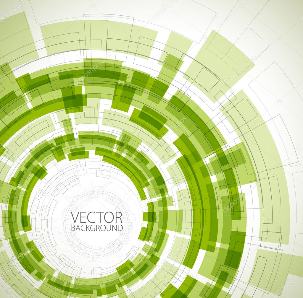 Abstract green technical background