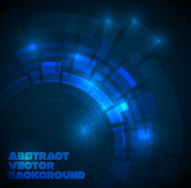 Abstract dark blue technical background clipart