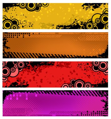 Set of grunge banners clipart