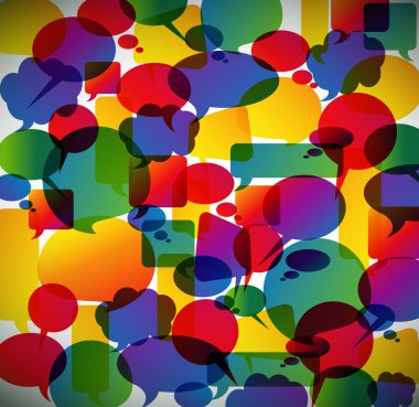Abstract background made from speech bubbles clipart