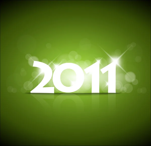 Новогодняя открытка 2011 — стоковый вектор